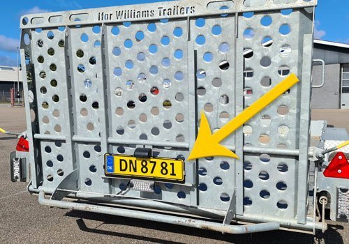 Ifor Williams trailer reservedele via nummerplade